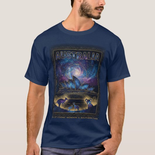 Cosmic Australia Sydney Celestial Art T-shirt (Voorkant)