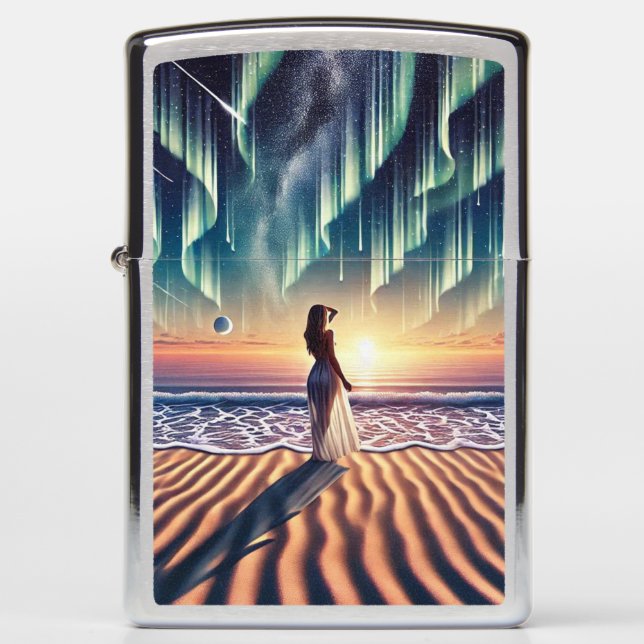 Cosmic Beachscape: Aurora Dreaming 3D (Voorkant)