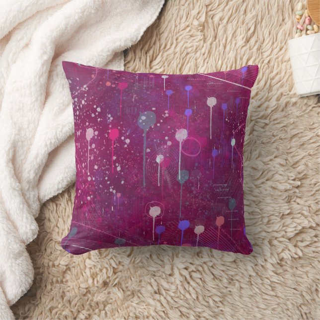 Cosmic Berry Picking: Abstract Art Kussen (Deken)