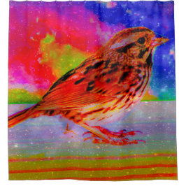 Cosmic Bird Dreamscape Art Print" Douchegordijn