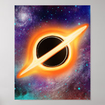 Cosmic Black Hole Sterrenstelsel Kunstposter