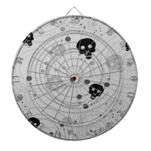 Cosmic Black Skull Pattern Dartbord