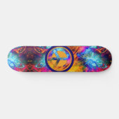 Cosmic Blast Peace Sign Skateboard (Horz)