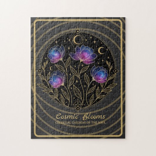 Cosmic Blooms – Celestial Floral Mandala flowers Legpuzzel (Verticaal)