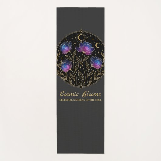 Cosmic Blooms – Celestial Floral Mandala flowers Yogamat (Voorkant)