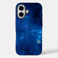 Cosmic Blue Nebula Abstracte kunst