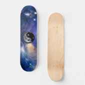 Cosmic Blue Yin Yang Skateboard (Voorkant)