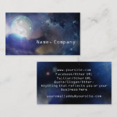 Cosmic Blue Yin Yang Visitekaartje (Voorkant / Achterkant)