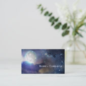 Cosmic Blue Yin Yang Visitekaartje (Staand voorkant)