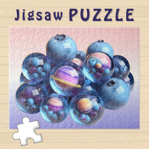 Cosmic Blueberry pastel Glazen Planeten - Legpuzzel