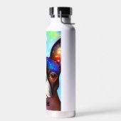 Cosmic Boston Terrier Monogram Waterfles (Links)