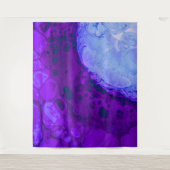 *~* Cosmic Brew Turquoise Abstracte Circle Magenta Wandkleed (Voorkant)