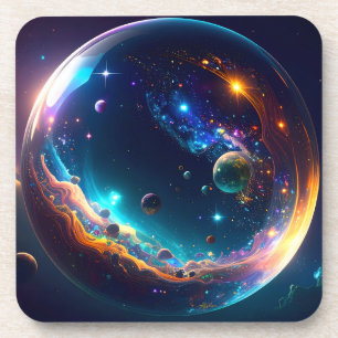 Cosmic Bubble Galaxy Fantasy Art Bier Onderzetter