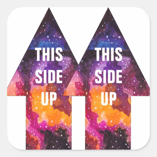 Cosmic Buitenspatie Verplaatsende doos groot deze Vierkante Sticker (Voorkant)