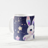 Cosmic Bunny Mug – Celestial Rabbit (Devant gauche)