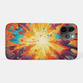 Cosmic Burst Abstract Splatter Art Case-Mate iPhone Case (Achterkant (horizontaal))