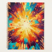 Cosmic Burst Abstract Splatter Art Planner (Voorkant)