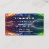 Cosmic Burst Galaxy Reiki Healer Company Logo Visitekaartje (Achterkant)