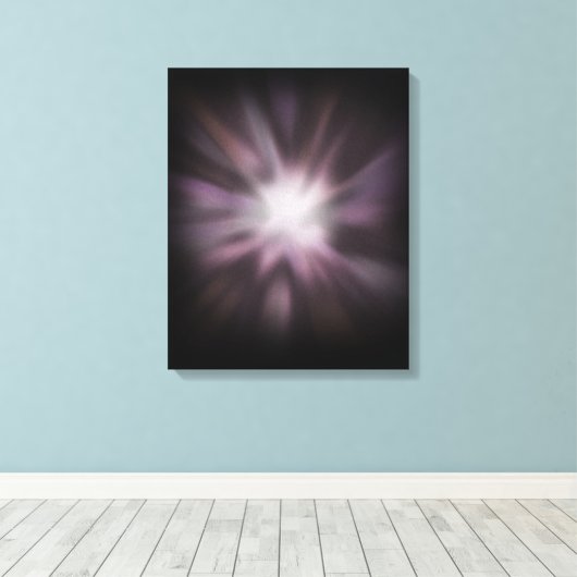 Cosmic Burst - Ruimteexplosie op zwart Canvas Afdruk (Insitu (Houten vloer))