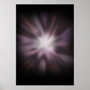 Cosmic Burst - Ruimteexplosie op zwart Poster