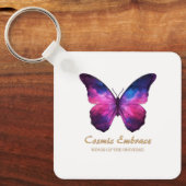 Cosmic Butterfly Galaxy Wings Sleutelhanger (Voorkant)