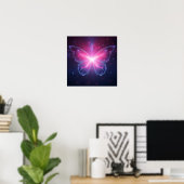 Cosmic Butterfly of Light in a Galactic Dream Poster (Thuiskantoor)