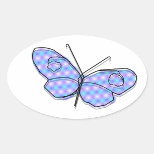 Cosmic Butterfly Ovale Sticker