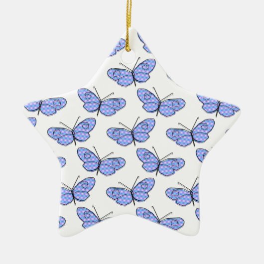 Cosmic Butterfly Pattern Keramisch Ornament (Voorkant)