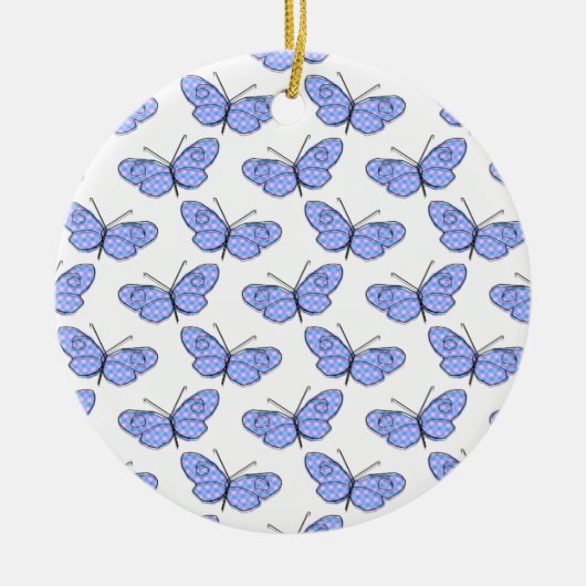 Cosmic Butterfly Pattern Keramisch Ornament (Voorkant)