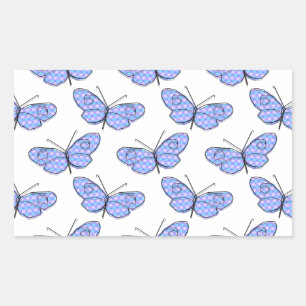 Cosmic Butterfly Pattern Rechthoekige Sticker