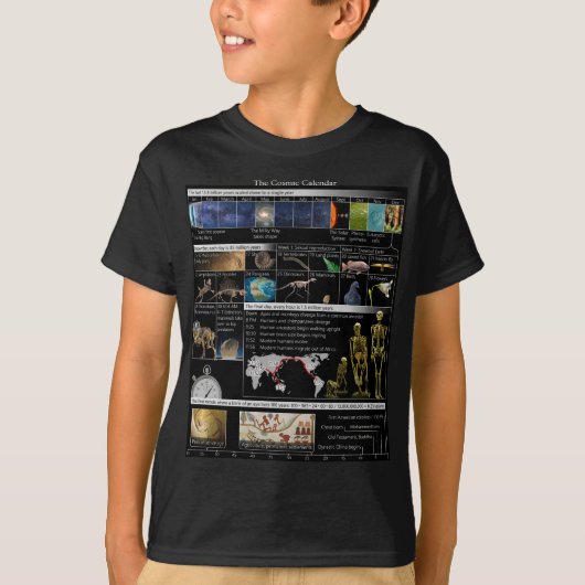 Cosmic Calendar Boy T-shirt (Voorkant)