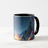 Cosmic Campfire Magic Forest Coffee Mug Mok (Voorkant rechts)