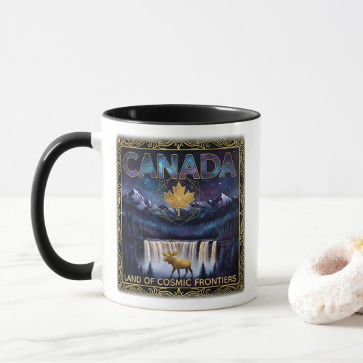 Cosmic Canada Nature Celestial Art Mok (Met donut)
