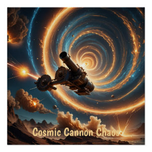 Cosmic Cannon Chaos Perfect Poster