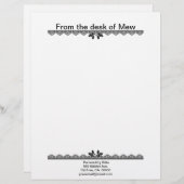 Cosmic Cat Acorn Briefhoofd (Voorkant / Achterkant)