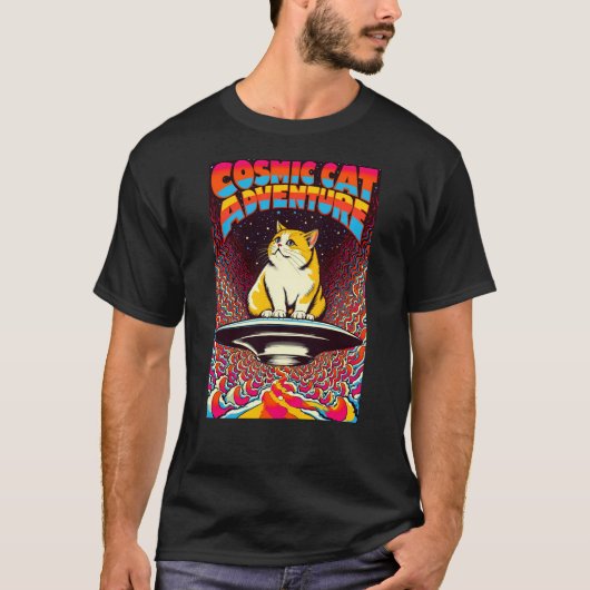 Cosmic Cat Adventure T-shirt (Voorkant)