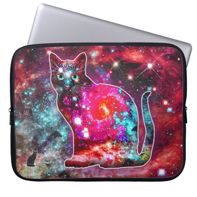 Cosmic Cat Alpha Electronics Bag Laptop Sleeve (Voorkant)
