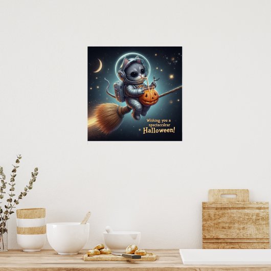Cosmic Cat Astronaut: magie en ruimteavontuur Poster (Keuken)