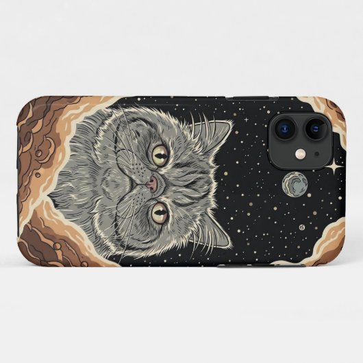 Cosmic Cat Case-Mate iPhone Case (Achterkant (horizontaal))