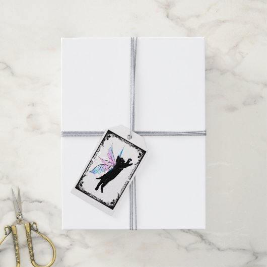 Cosmic Cat Dandelion Cadeaulabel (Met Touw)