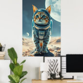 Cosmic Cat Dreams Poster (Thuiskantoor)