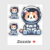 Cosmic Cat Explorer Sticker (Vel)