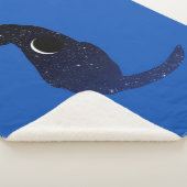Cosmic Cat in sterren en Crescent Moon Pattern Sherpa Deken (3/4)