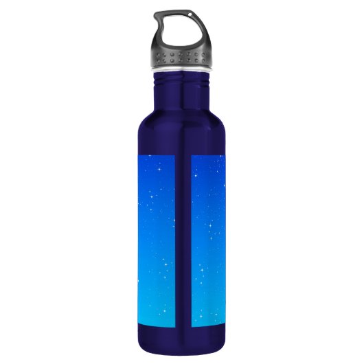 Cosmic Cat in sterren en Crescent Moon Pattern Waterfles (Achterkant)