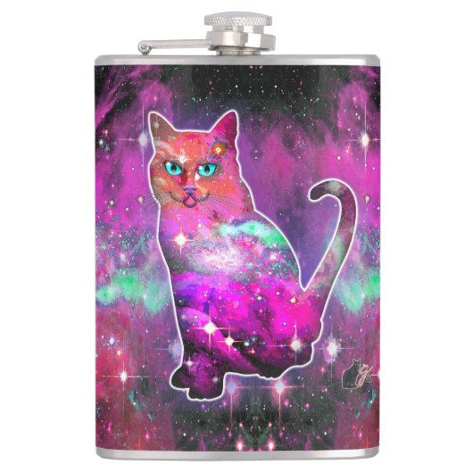 Cosmic Cat Iota Heupfles (Voorkant)