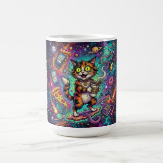 Cosmic Cat koffiemok – Galaxy Space Cat met