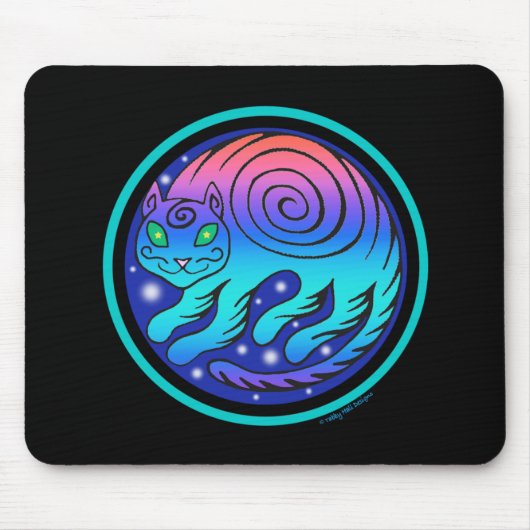 Cosmic Cat Mousepad Muismat (Voorkant)