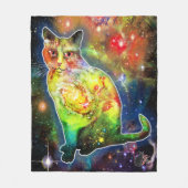 Cosmic Cat Omicron Fleece Deken (Voorkant)
