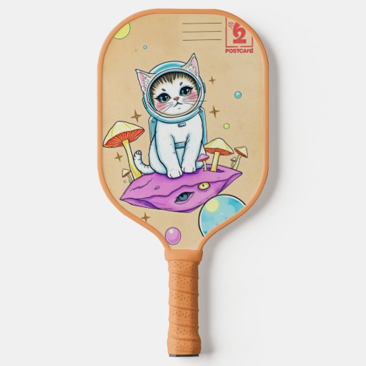 Cosmic Cat Pickleball Paddle (Voorkant)
