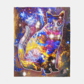 Cosmic Cat Psi Fleece Deken (Voorkant)